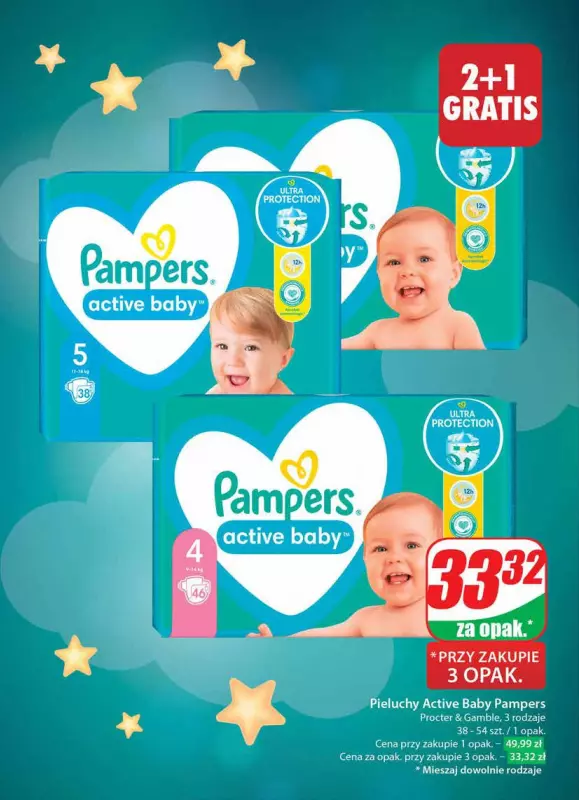 pampers baby dry 43szt