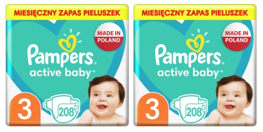 cena pampers activ dry 125 szt