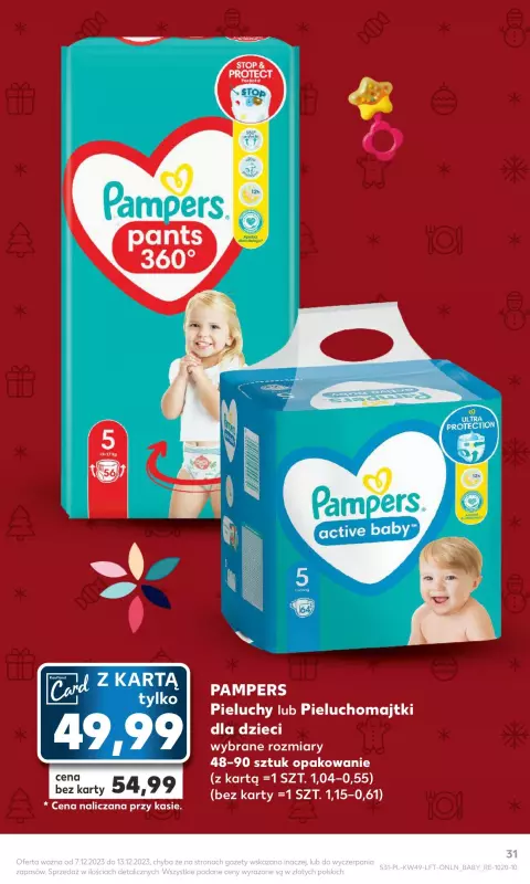 pampers active dry 1 43 szt