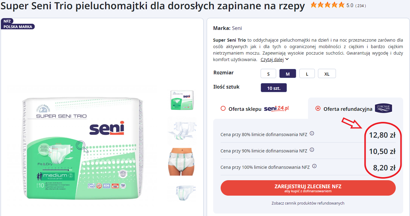 pampers pieluchy przedziały