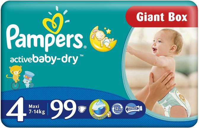 pampers active baby-dry 3 midi 74 pieluszki