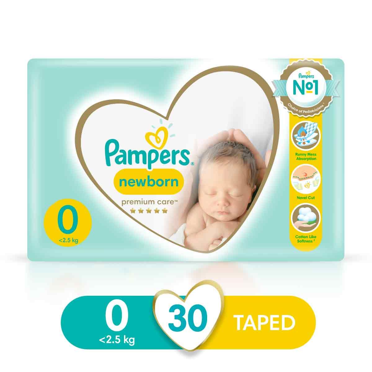 pampers pieluszki premium care 1 2-5kg 22 szt new