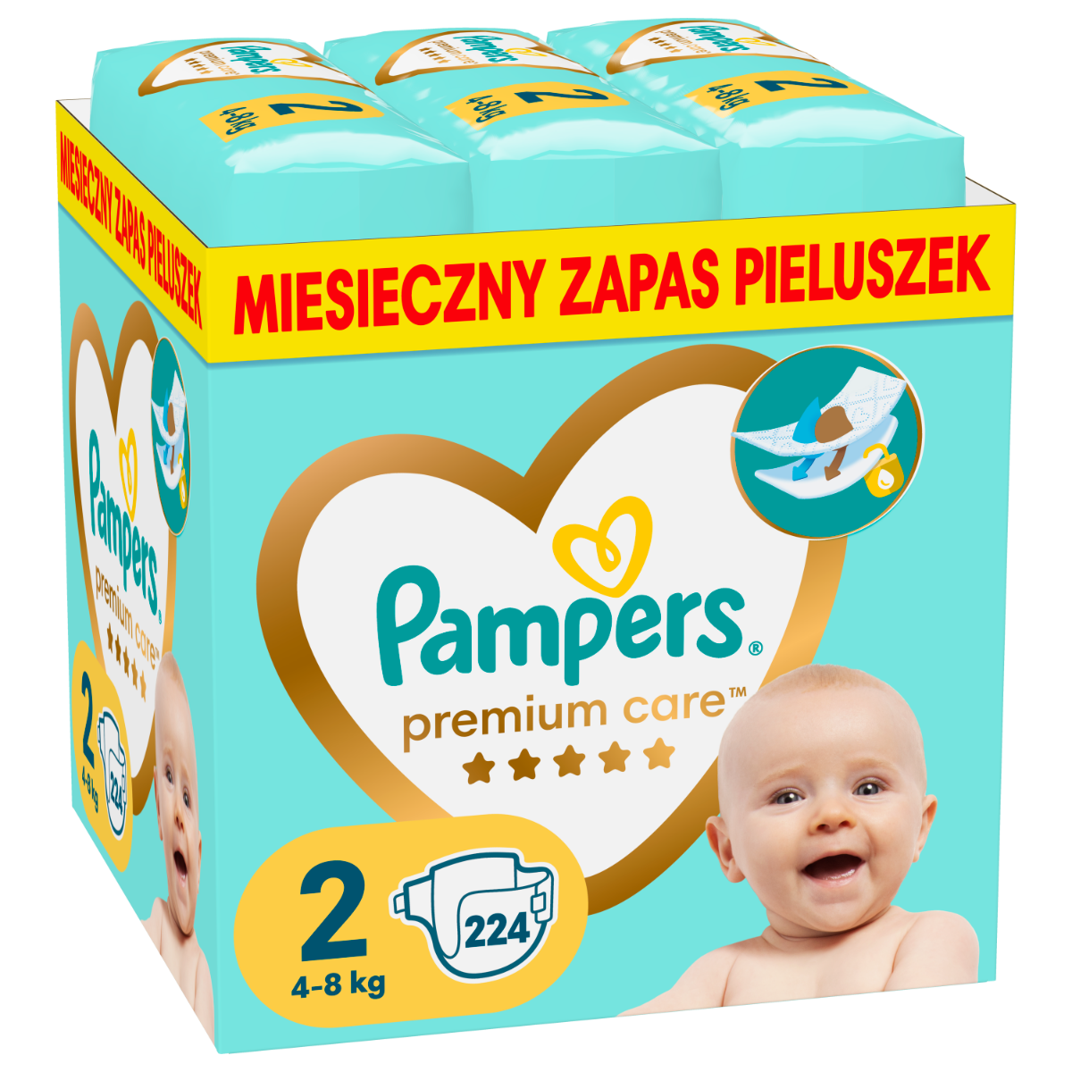 pieluchomajtki pampers premium care 4