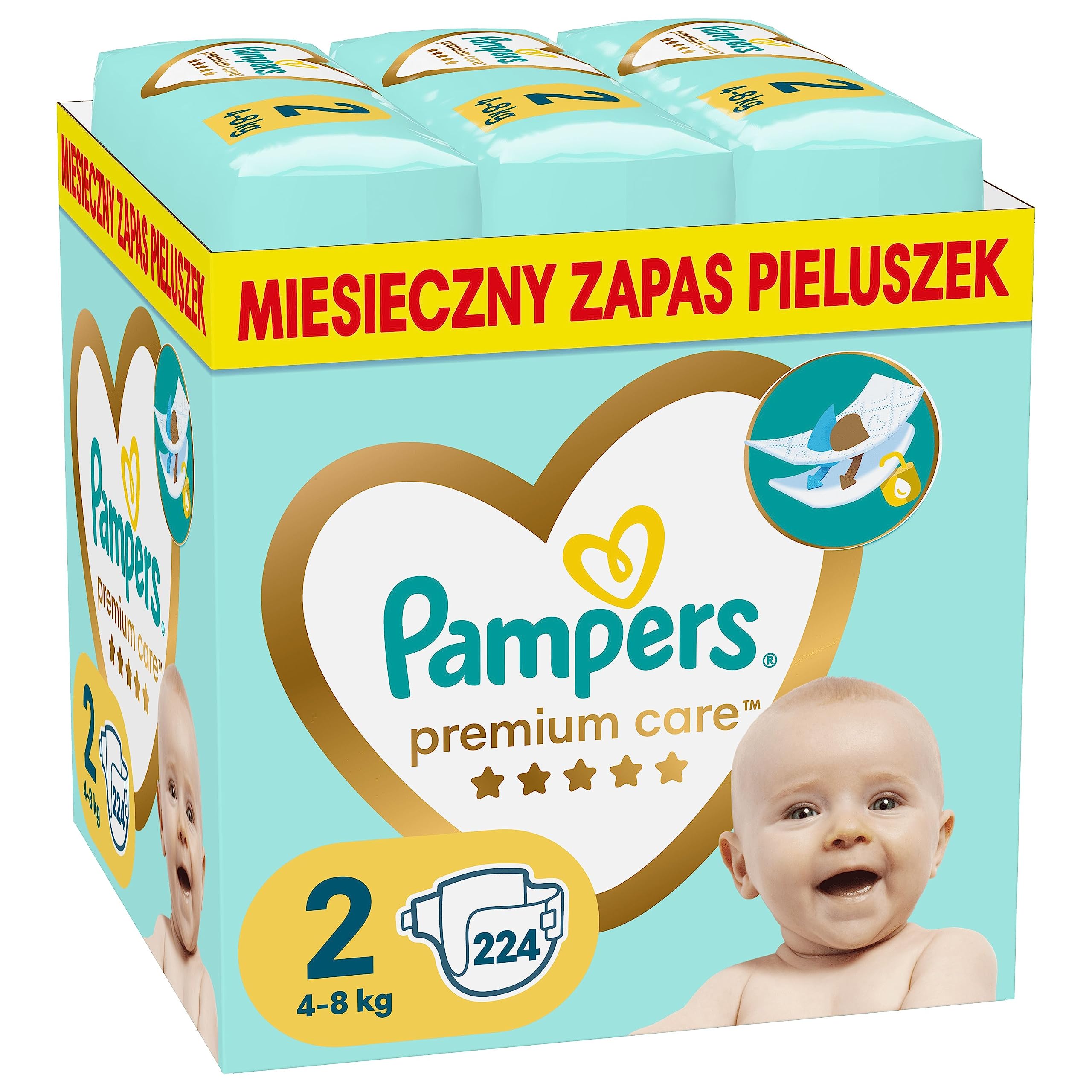 pampers active baby-dry pieluchy 4 maxi 8-14 kg 64 szt