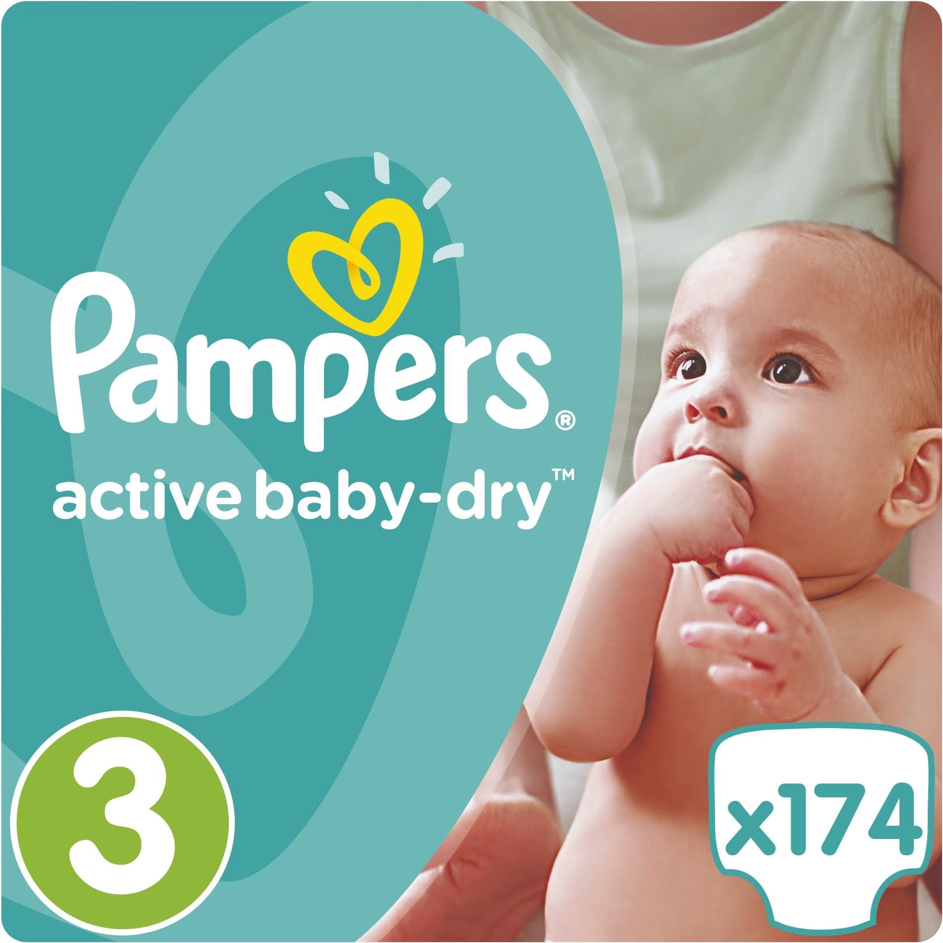 pampers liczba mokrych pieluszek