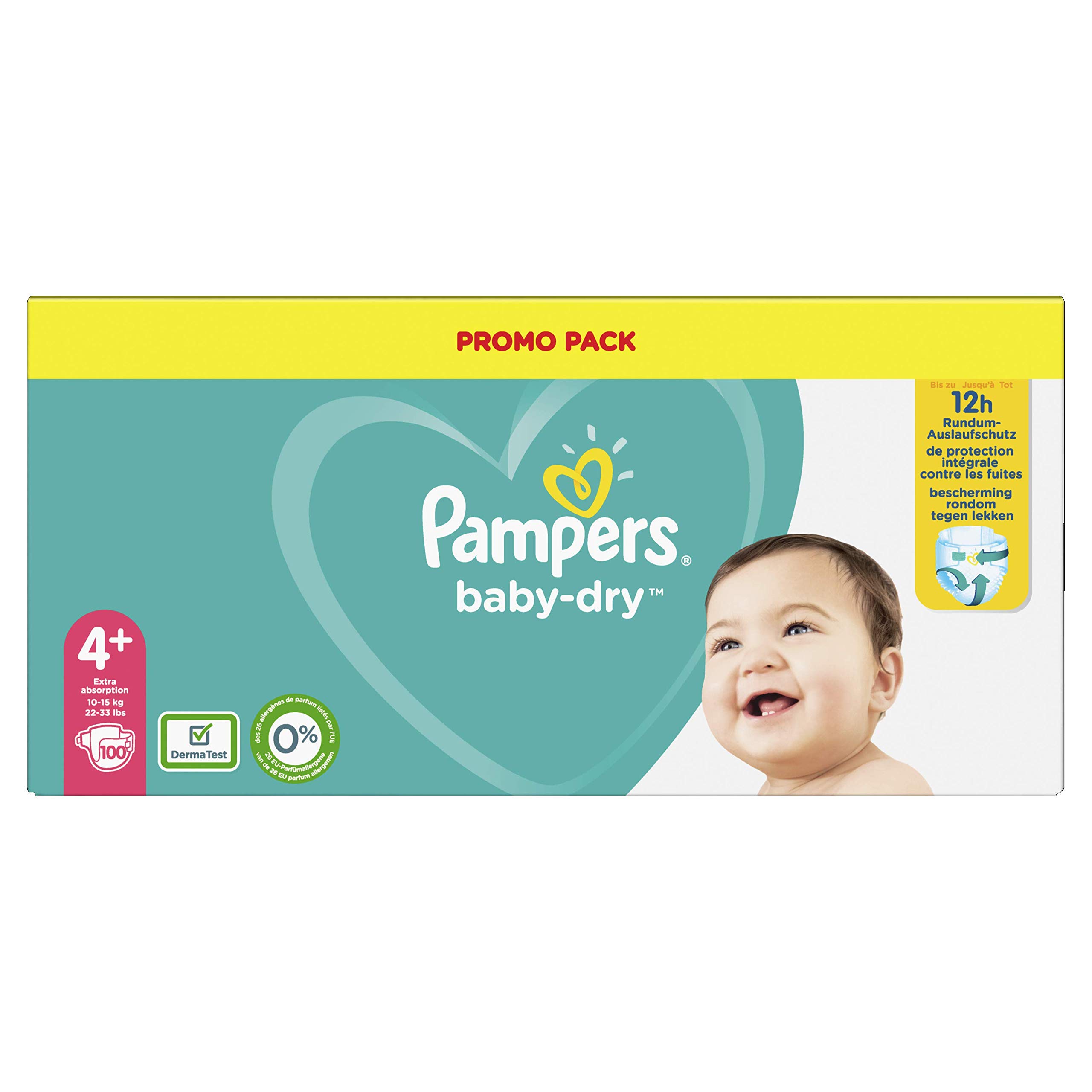 pampers 4 new baby dry 132