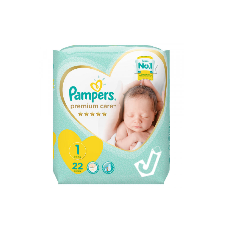 pampers premium care 1 rozpakowane