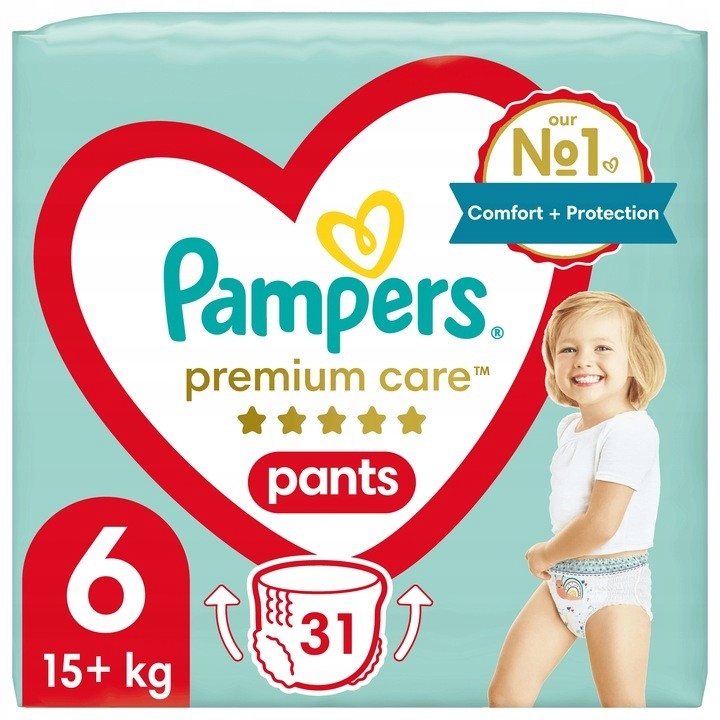 pampers pieluchomajtki duże