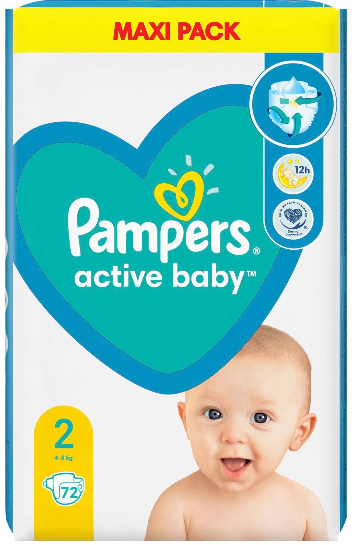 pampers active baby pieluchy rozmiar 2 mini 4-8kg 3x76 sztuk