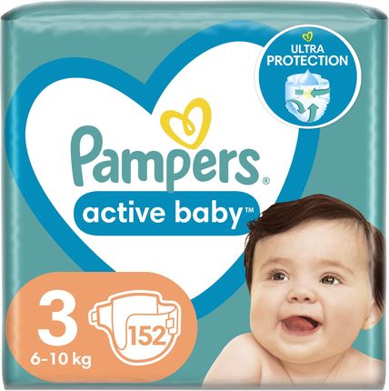 pampers active baby-dry pieluchy rozmiar 3 midi 4-9kg 174 sztuki