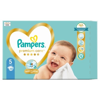 pampers premium 2 mini białe i zielone