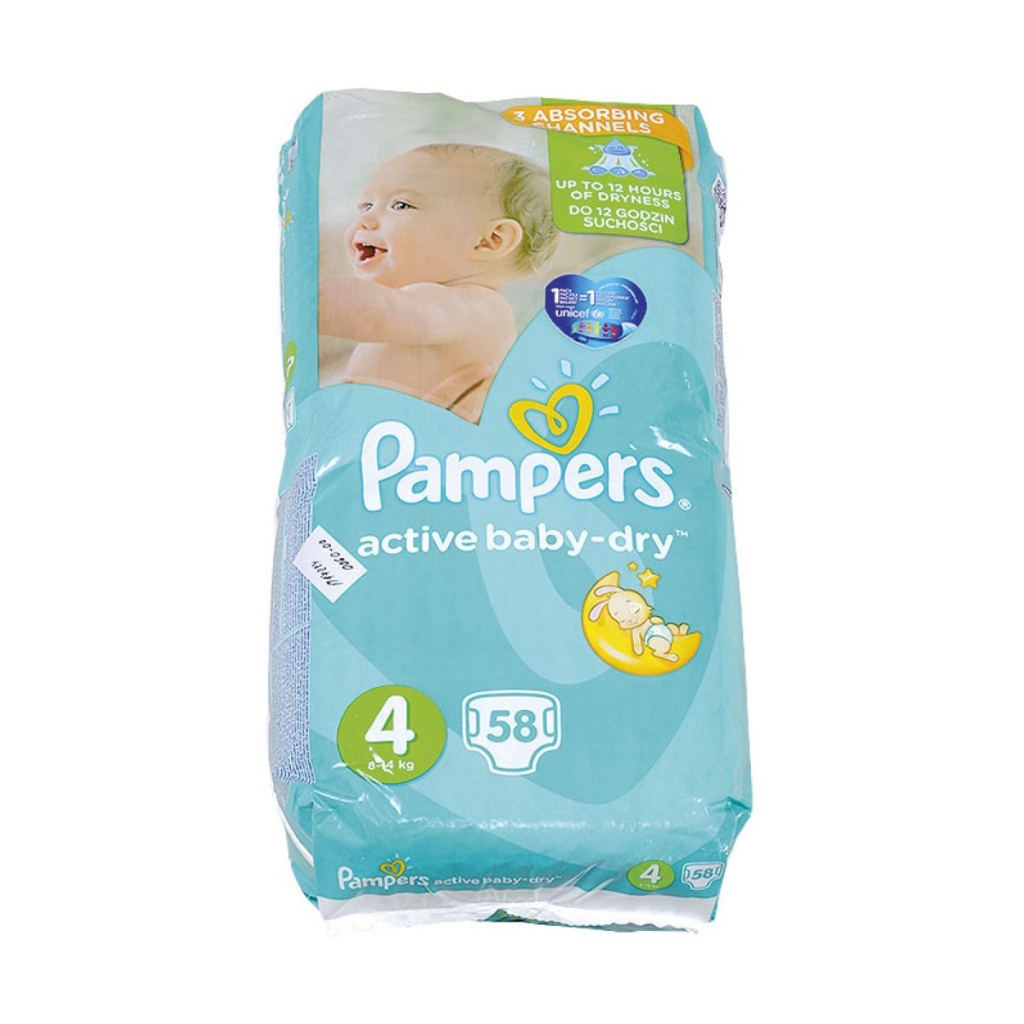 pampers active baby-dry pieluchy 4 maxi 174szt