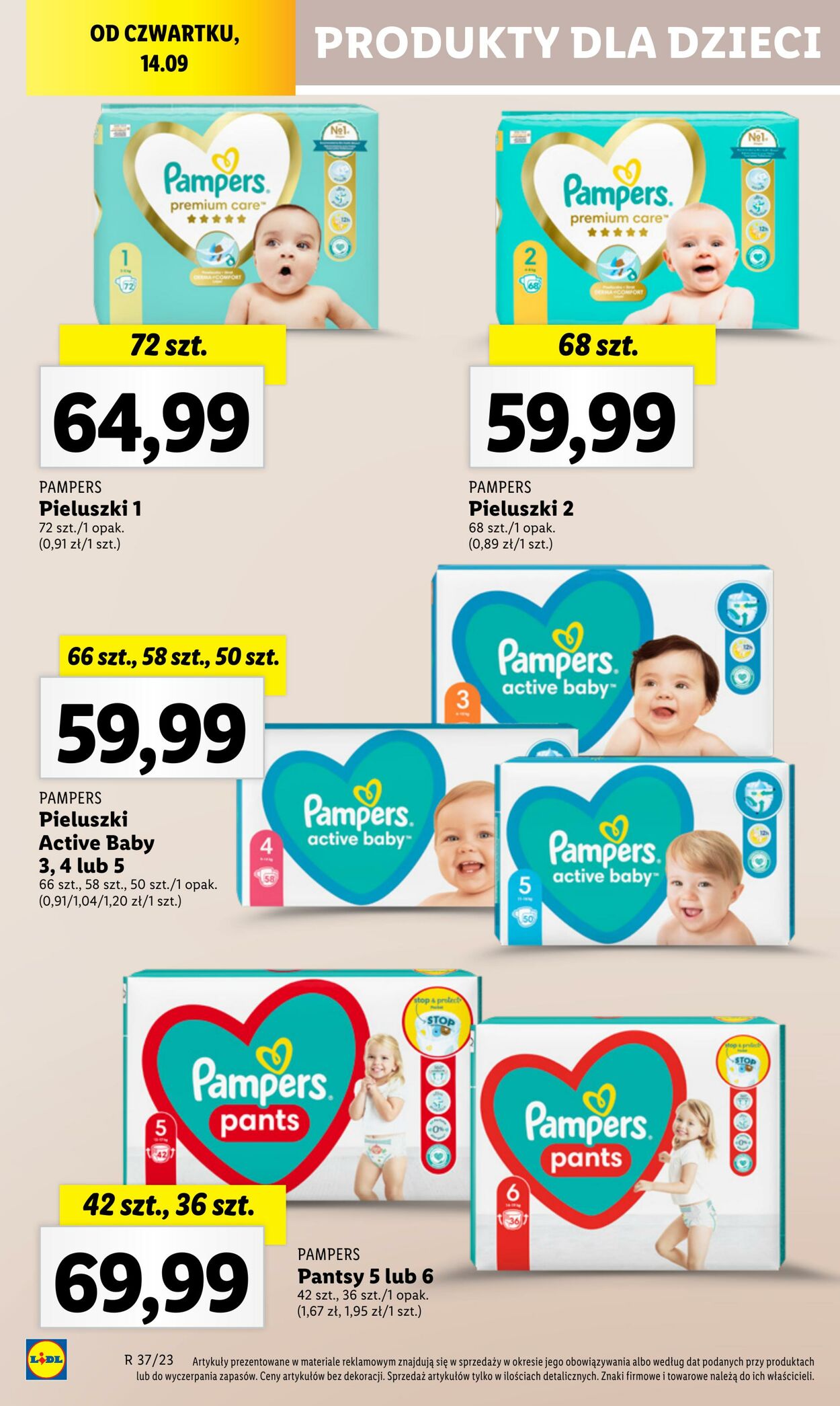 pampers kg index