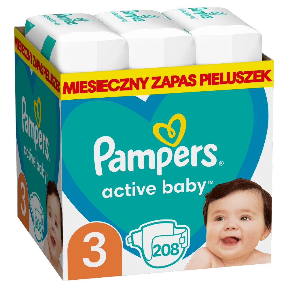 pieluchy pampers active baby dry 2 mini 228szt