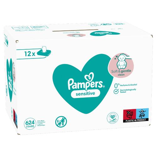 pampers sensitive chusteczki nawilżane sextet 6x56 sztuk