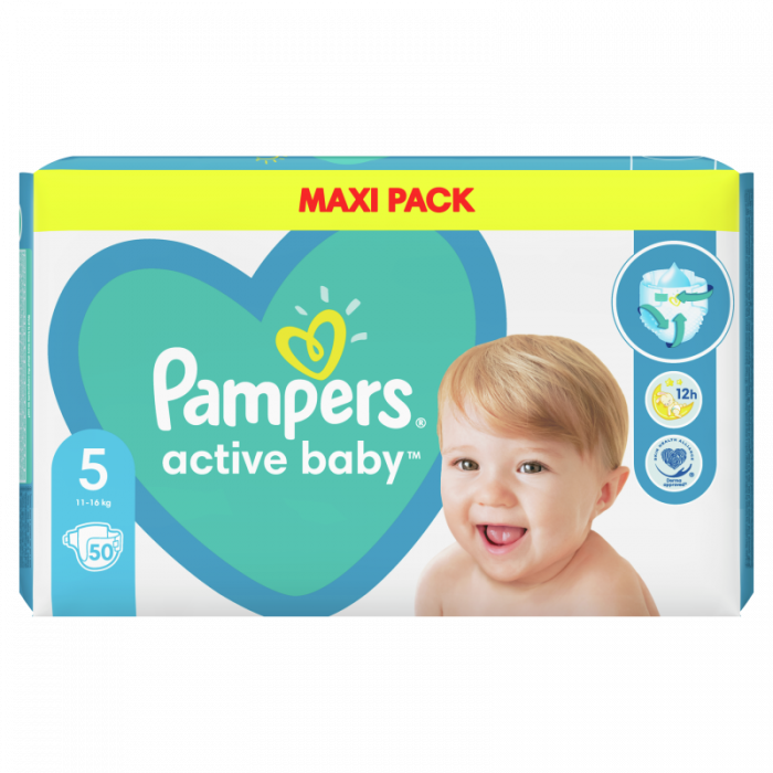 pampers active baby 150 nappies size 3 mega pack