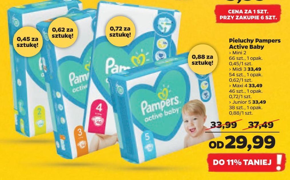 promocja na pieluchomajtki pampers