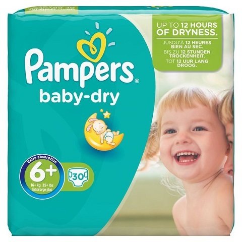 żółty pampers mokry