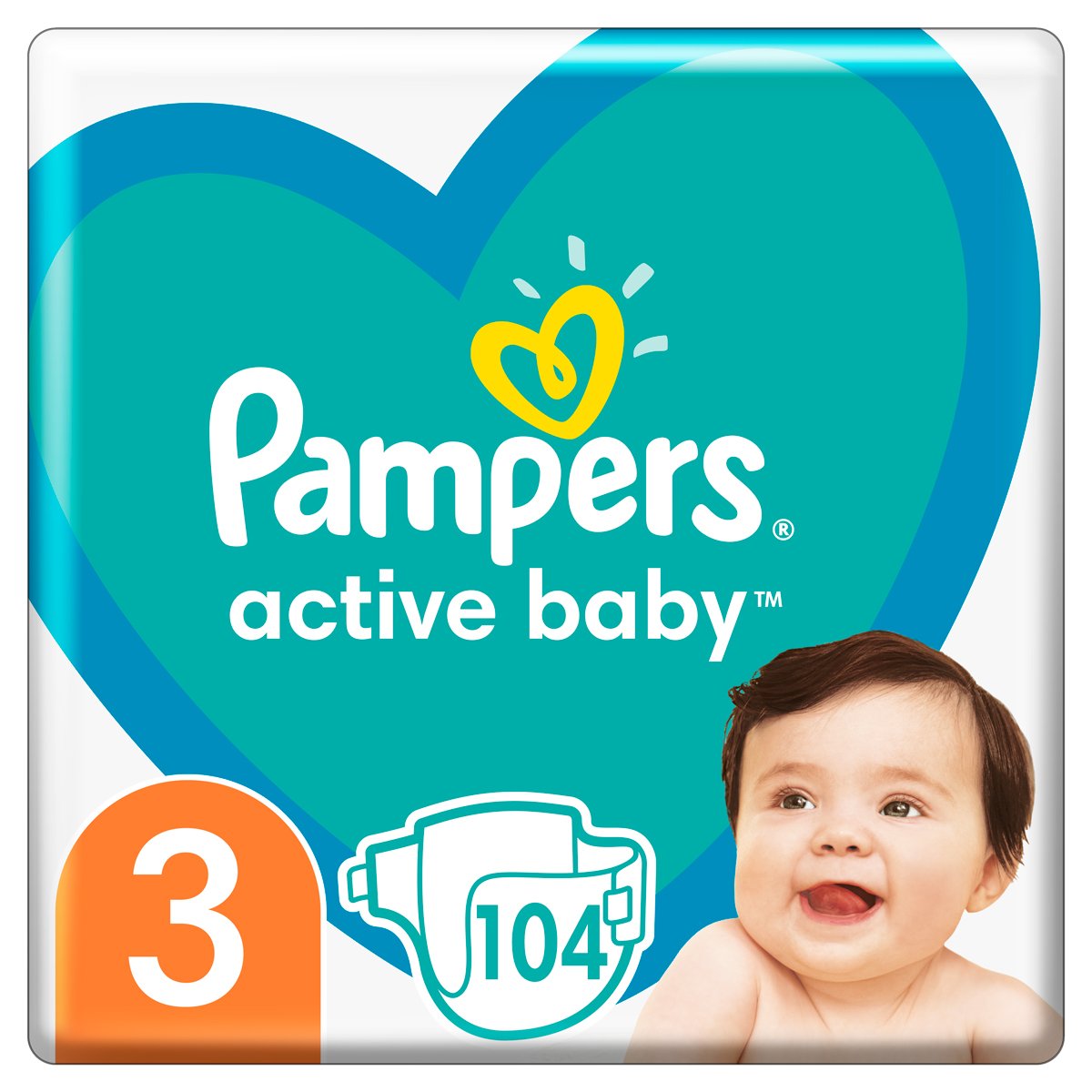 pampers 4 pomaranczowe