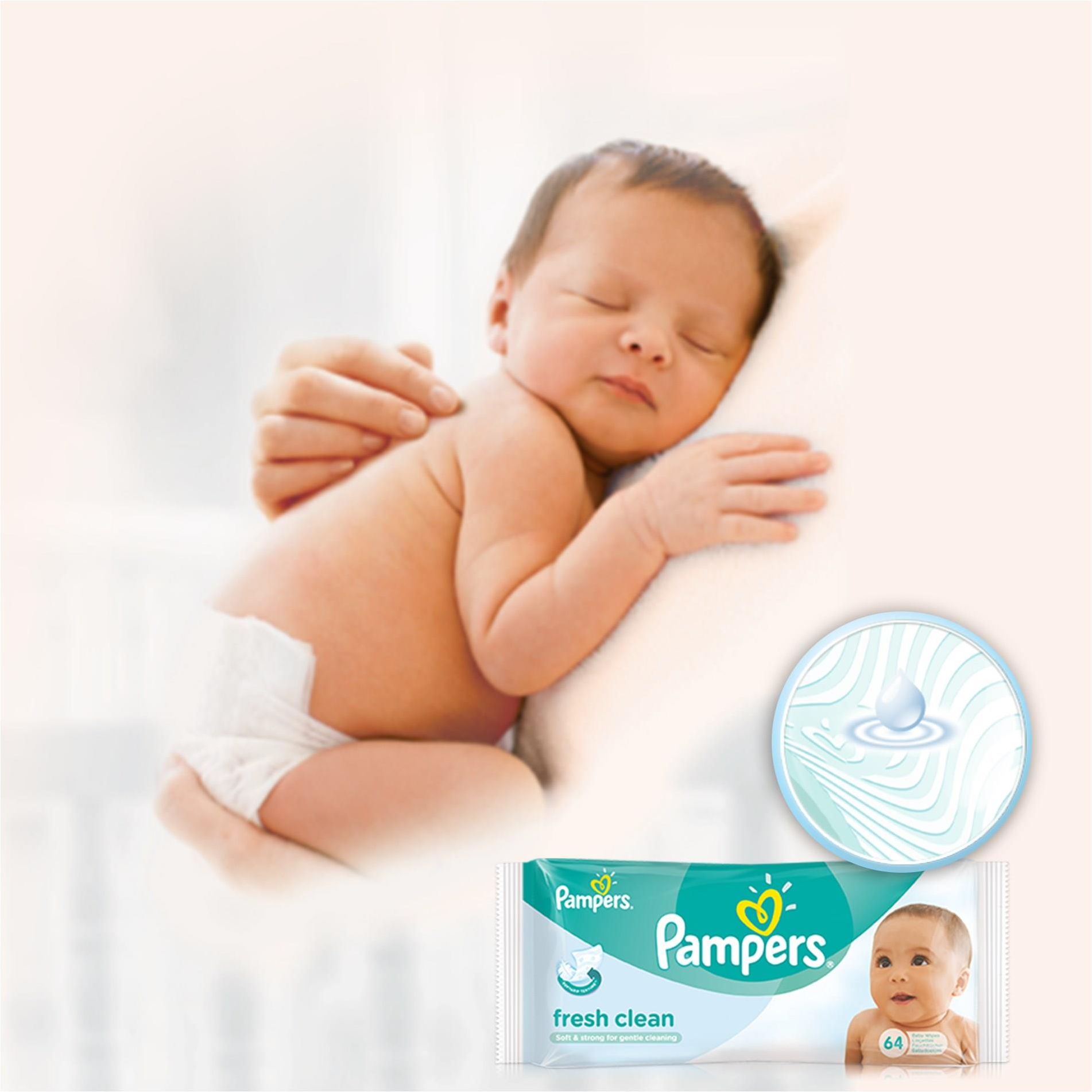 pampers chusteczki sensitive new baby 54 szt