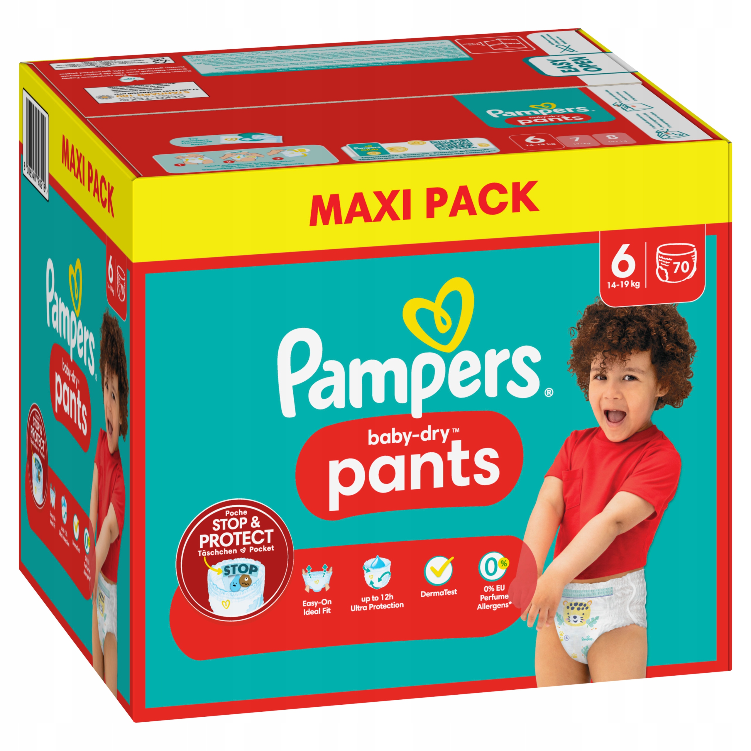 sticky tape on back side of pampers pants