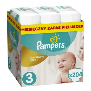 pieluchomajtki pampers 3 naklejka z tylu