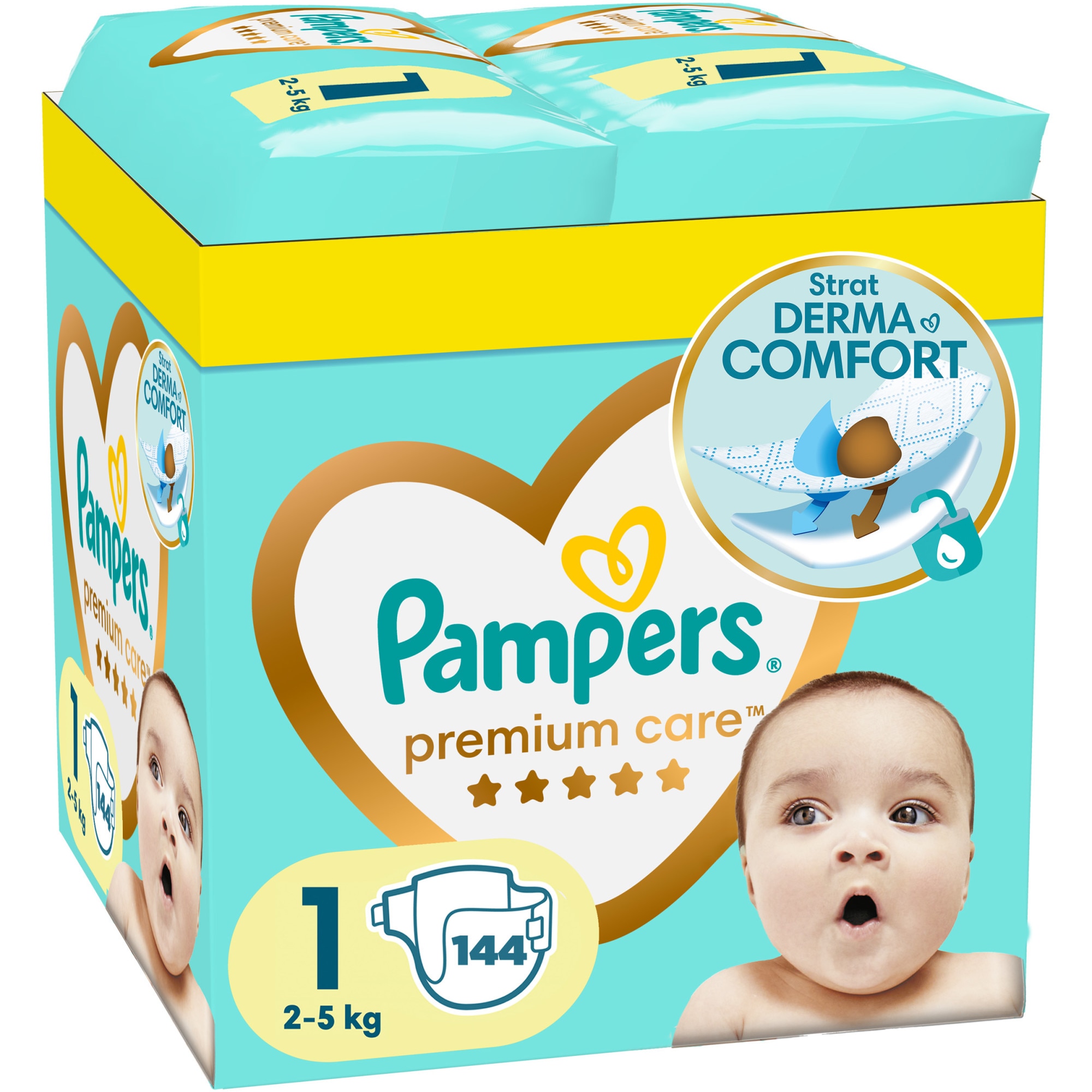 pieluchy pampers premium care 1 newborn 2 mini 168 szt