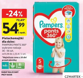 smyk pieluchomajtki pampers