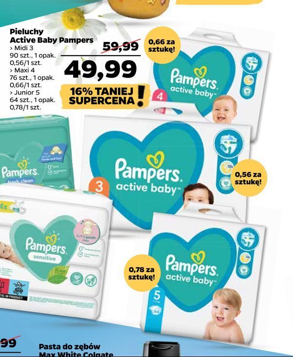 pieluchy pampers active baby premium care 4