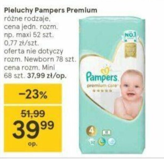 pampers premium care dla noworodka